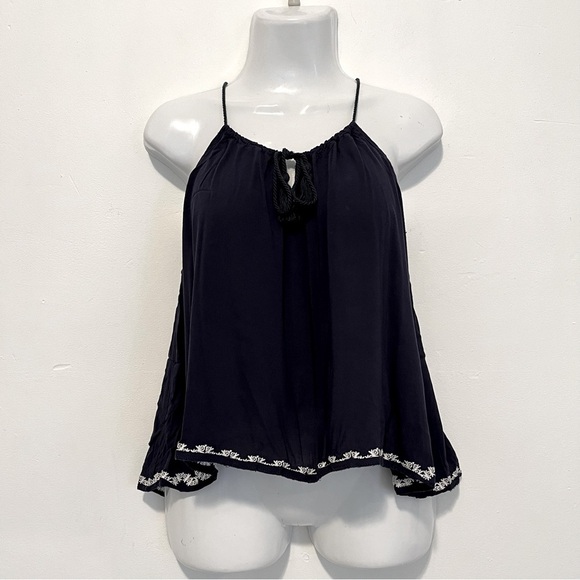 Papaya - Spaghetti Strap Navy Blue Blouse Size S - Picture 1 of 8